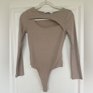 ASTR Ribbed Long Sleeve Bodysuit